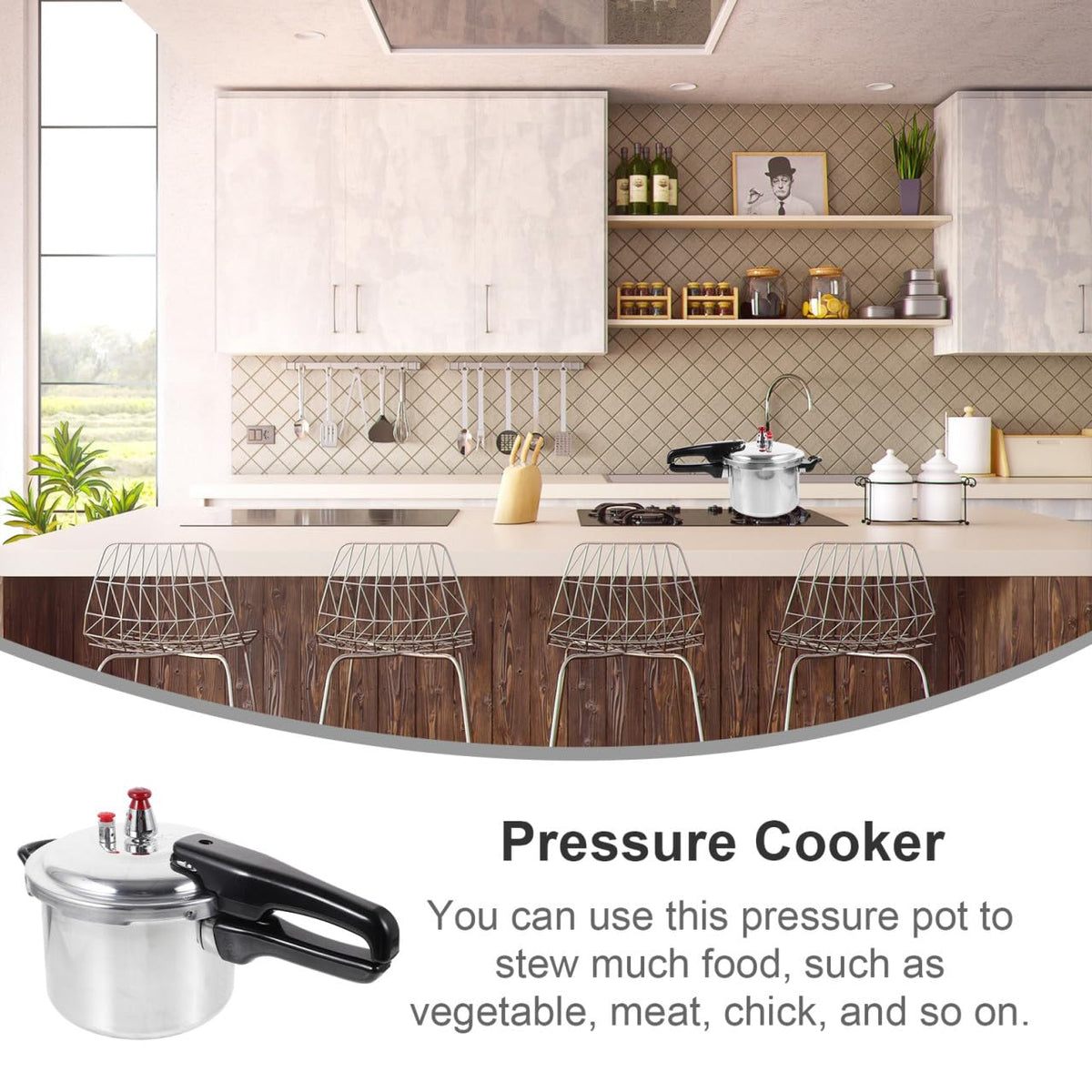 Pressure Cooker with Handle Aluminum Alloy E9218