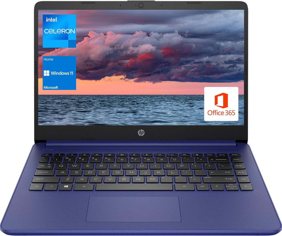 14" HD Display Intel Quad-Core N4120 4GB DDR4 RAM 64GB eMMC Blue Laptop K3413