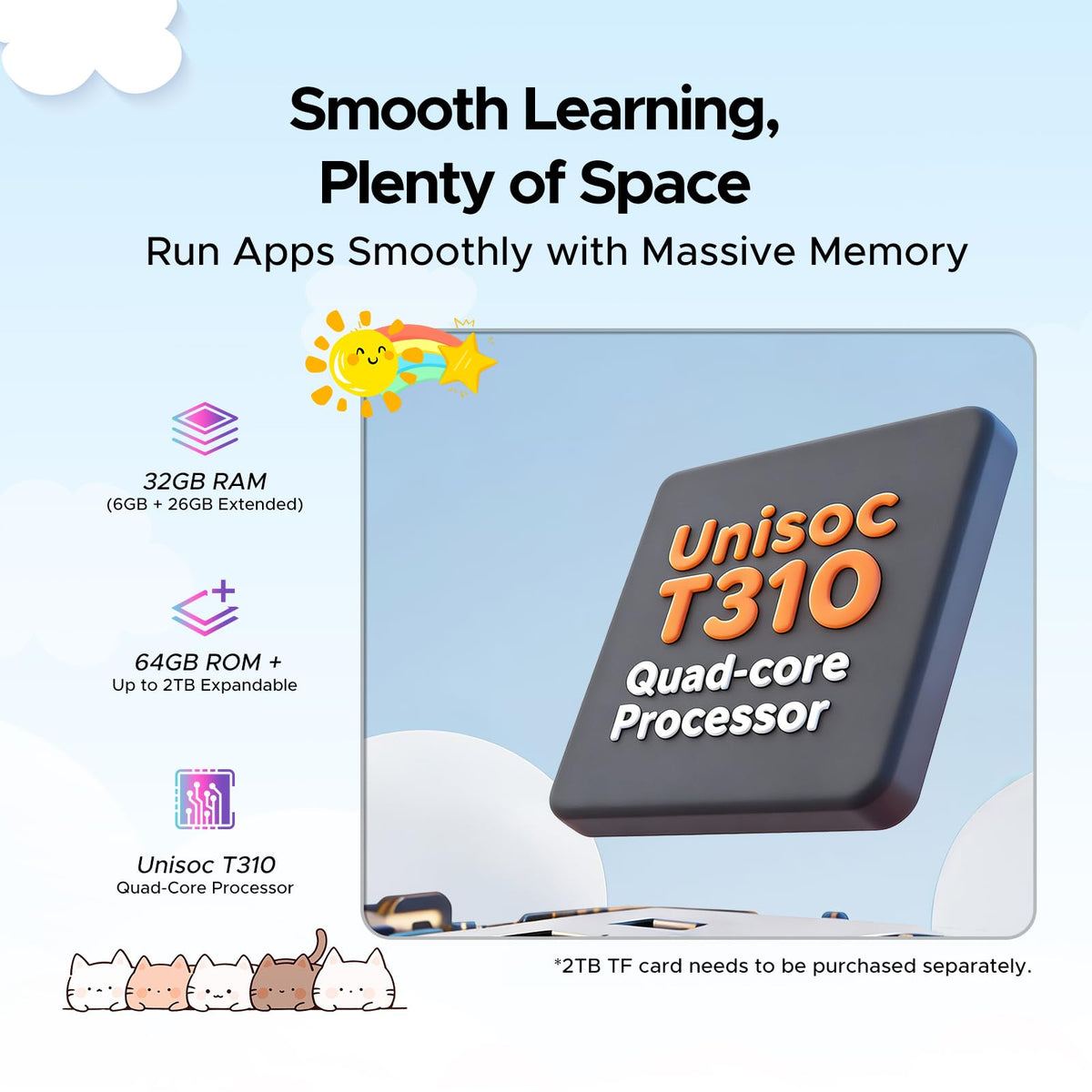 10 inch Tablet with 32GB RAM 64GB ROM D5363