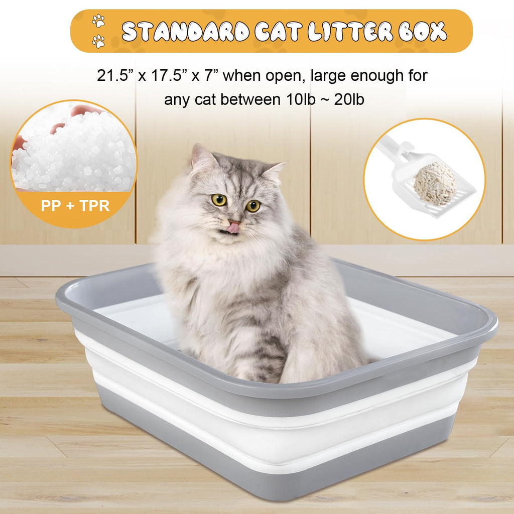 Collapsible Open Cat Litter Box W4270