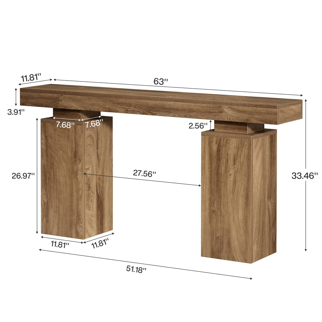 63-Inch Farmhouse Console Table K245085