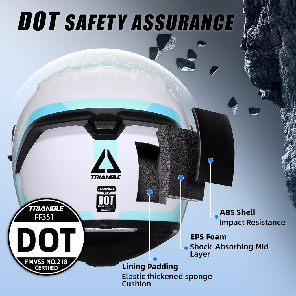 Full Face Motorcycle Helmet Dual Visor W1774