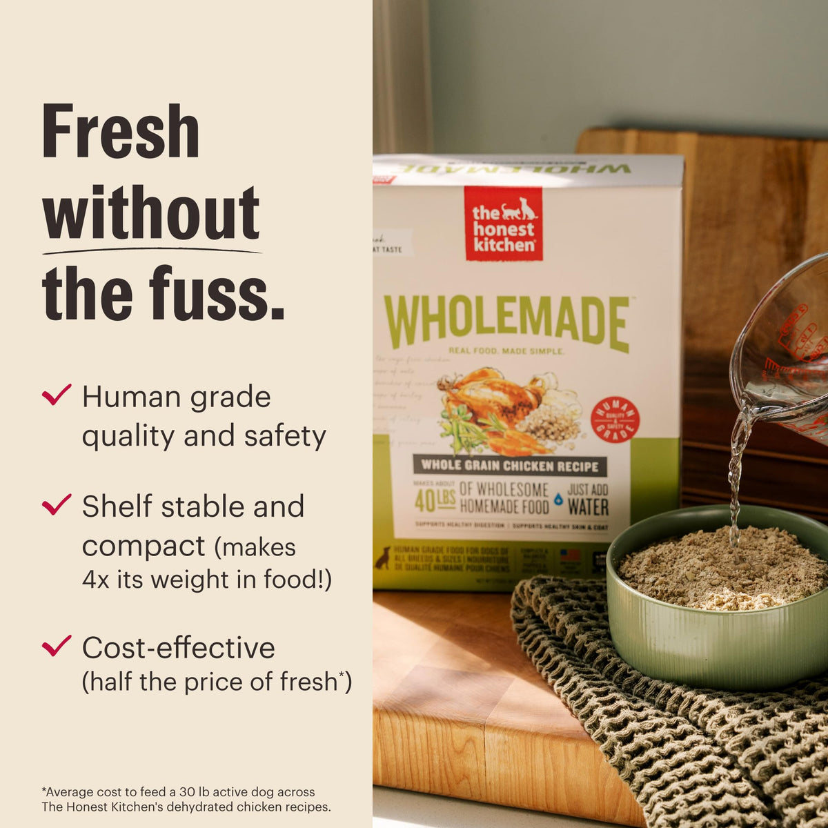 Whole Grain Chicken Recipe Dehydrated Dog Food 10 lb X4972