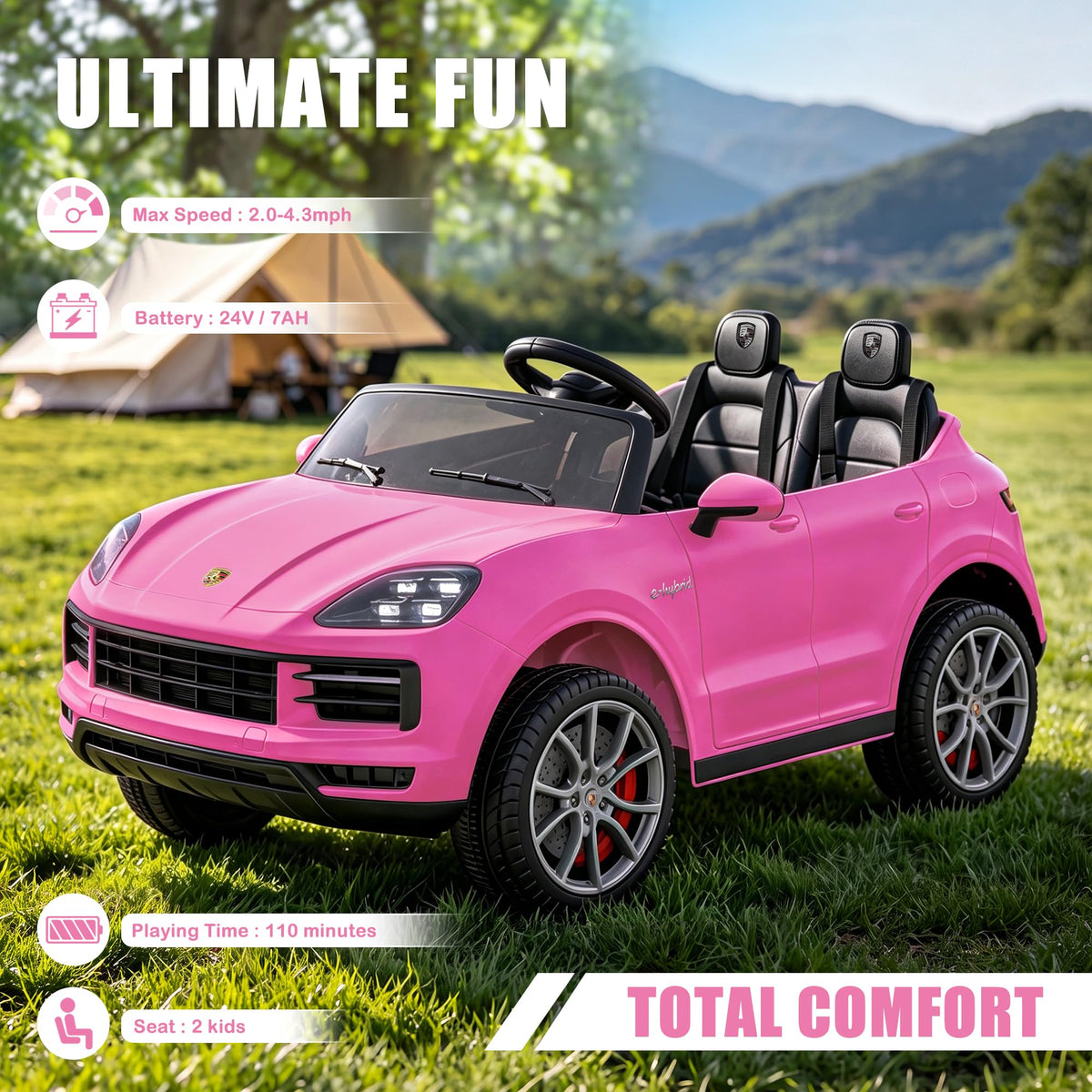 24v 2-Seater Ride On Car with Remote Control R7159