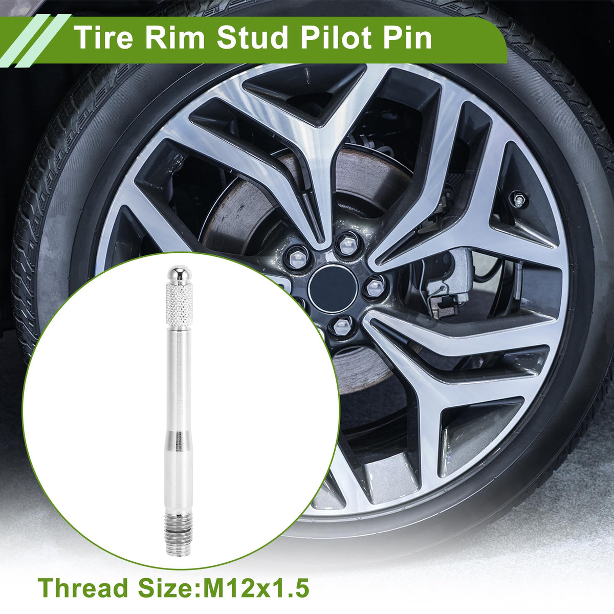 M12x1.5 120mm Stainless Steel Wheel Alignment Pin V8471