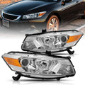 Headlight Assembly Replacement Chrome Housing with Amber Reflector H488518