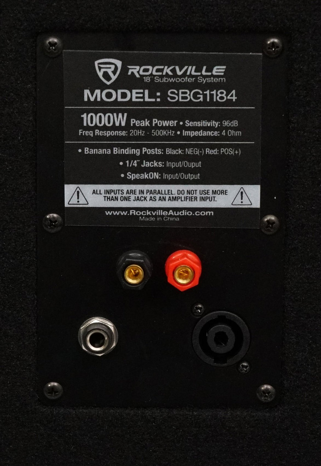 18" Passive DJ Subwoofer 4 Ohm MDF W48591