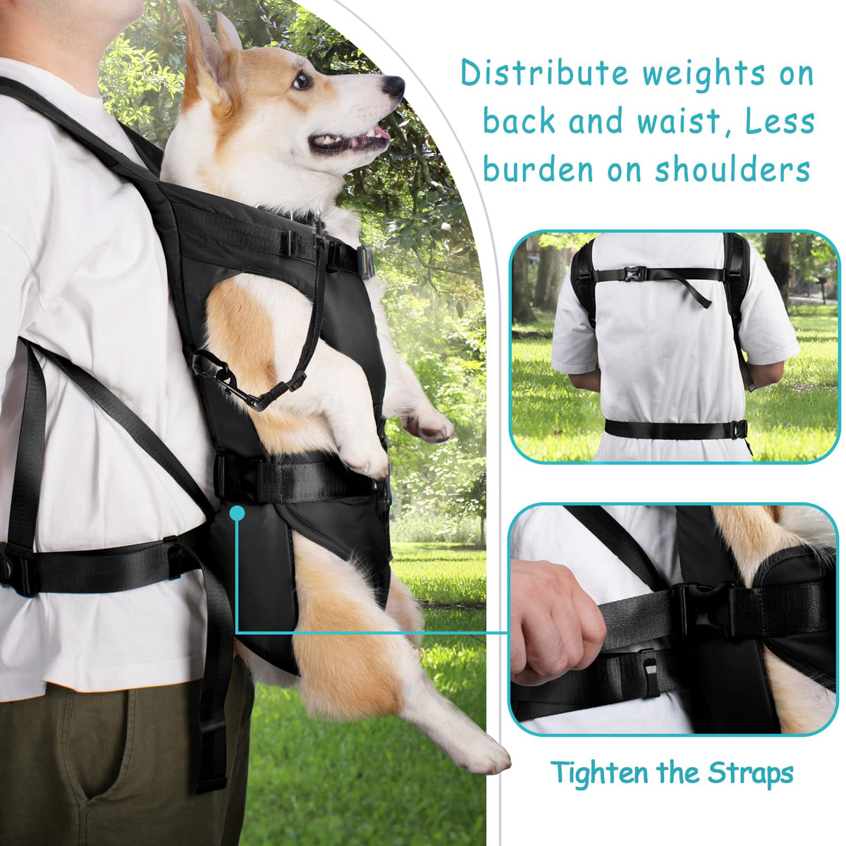 Adjustable Legs Out Dog Carrier Backpack Q985