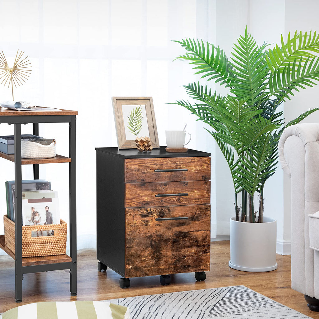 3 Drawer Wood File Cabinet Q5441