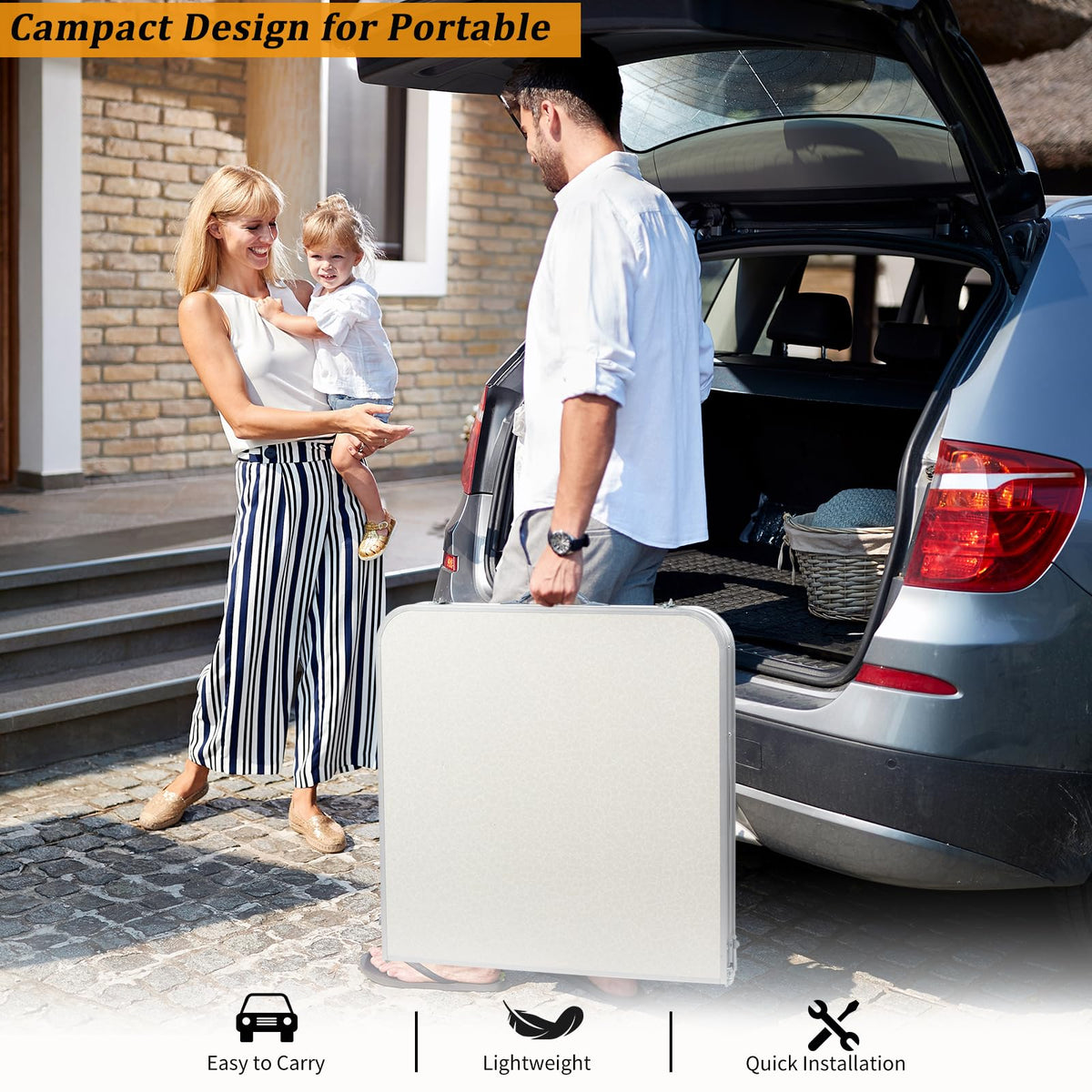 Folding Portable Camping Table White X180711