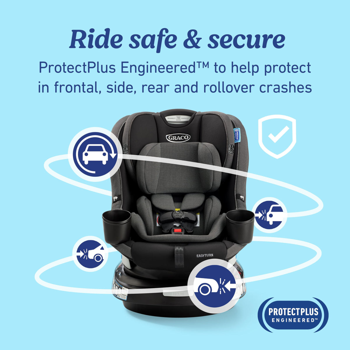 2-in-1 Rotating Convertible Car Seat A587209