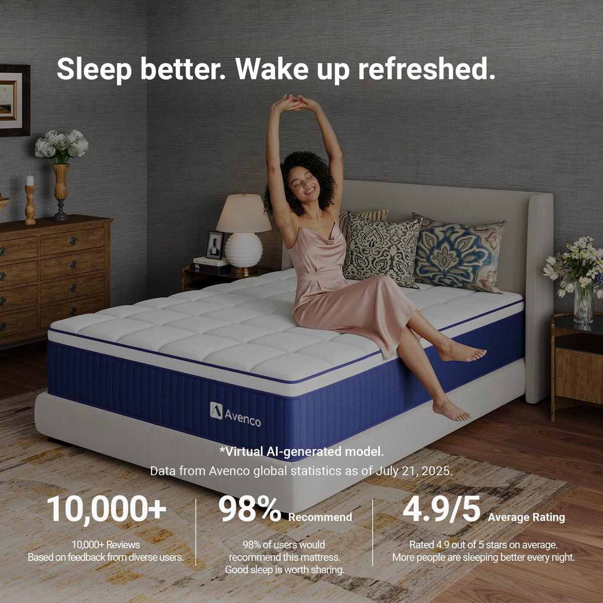 12 Inch Full Size Hybrid Gel Memory Foam Mattress L64552