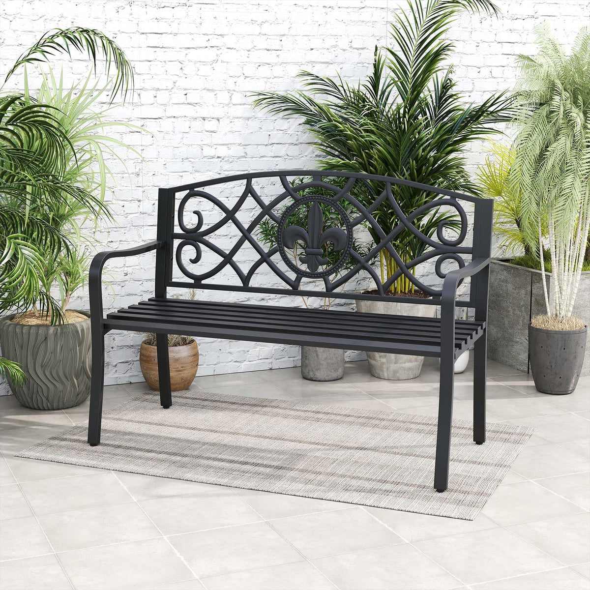 Metal Outdoor Bench H561577