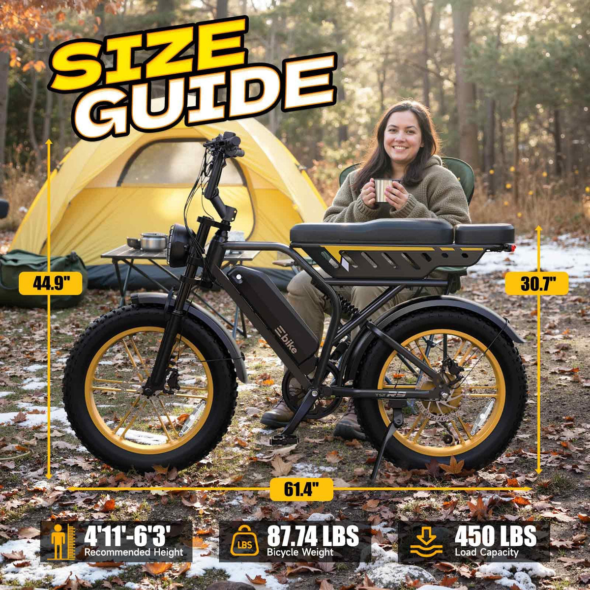 Electric Bike for Adults 48V 15/30 Ah Battery H9371