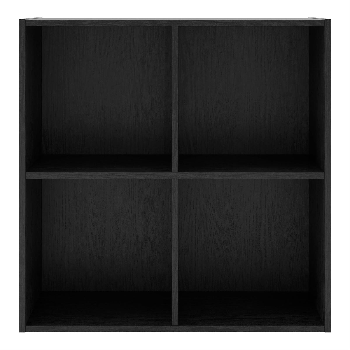 Black 4-Cube Stackable Wood Storage Organizer Shelves Y757