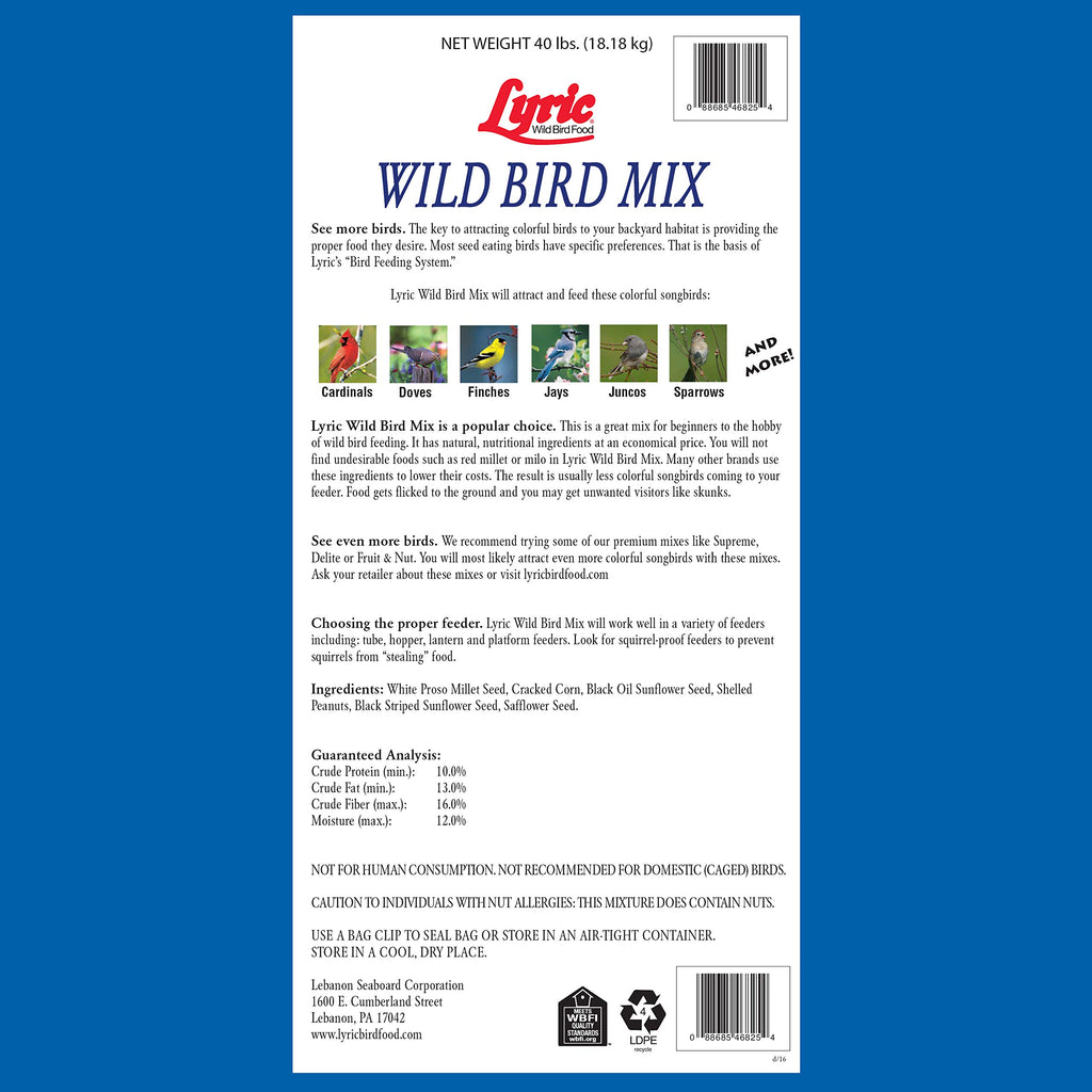 Wild Bird Seed with Nuts and Sunflower Seeds, 20 lb. and 40 lb. Bags S5364