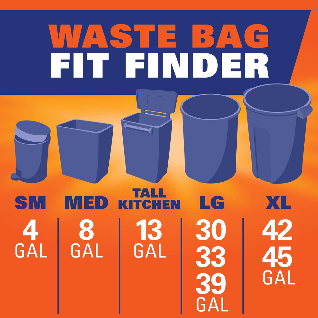 Clear 30 Gallon Trash Bags, 36 Count R879