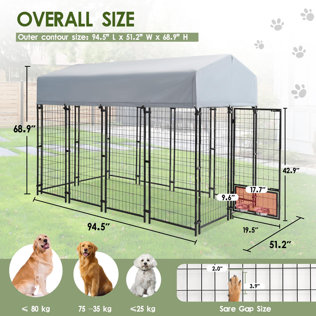 8x4x6 FT Dog Kennel E9699