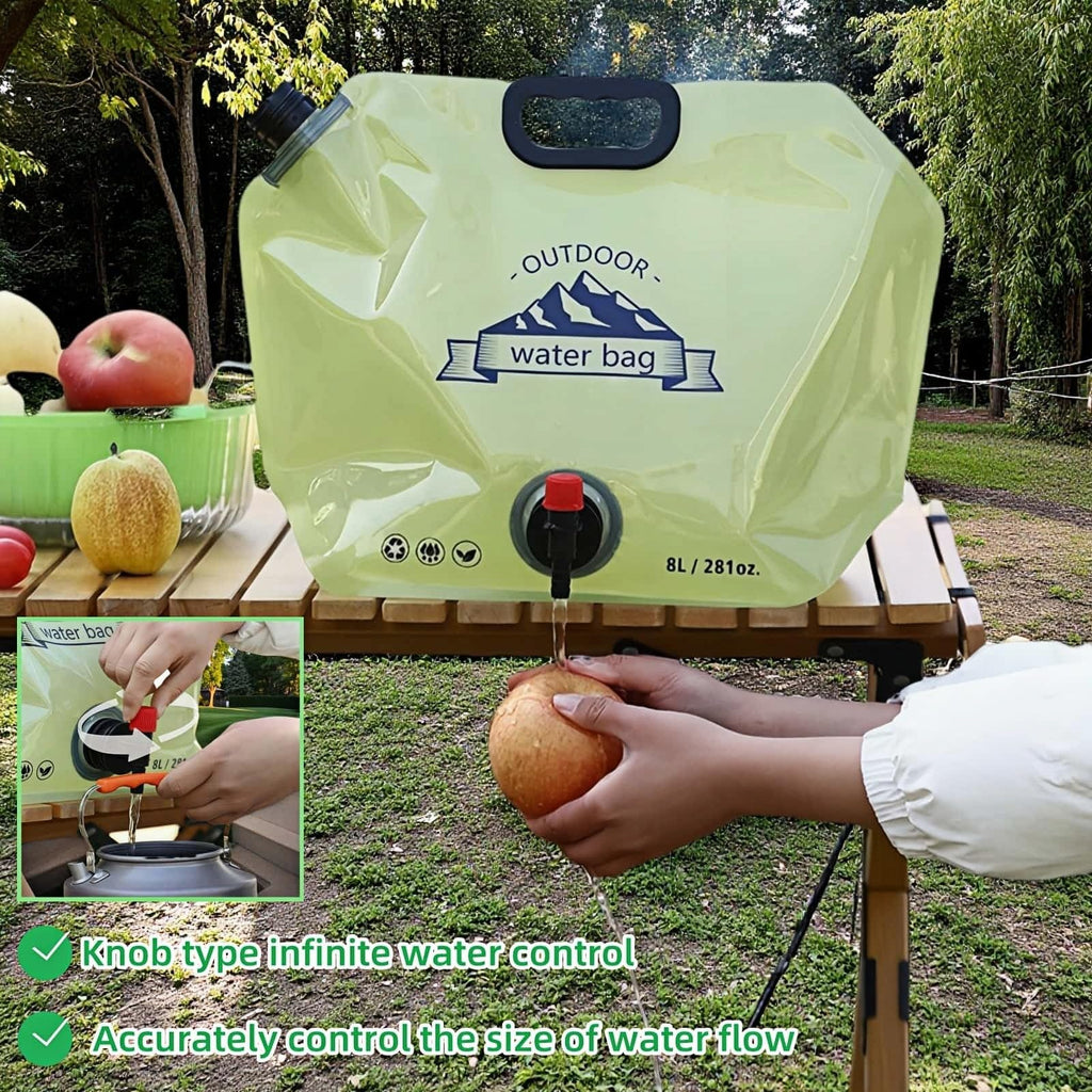 8L Collapsible BPA-Free Water Jug with Adjustable Faucet V127