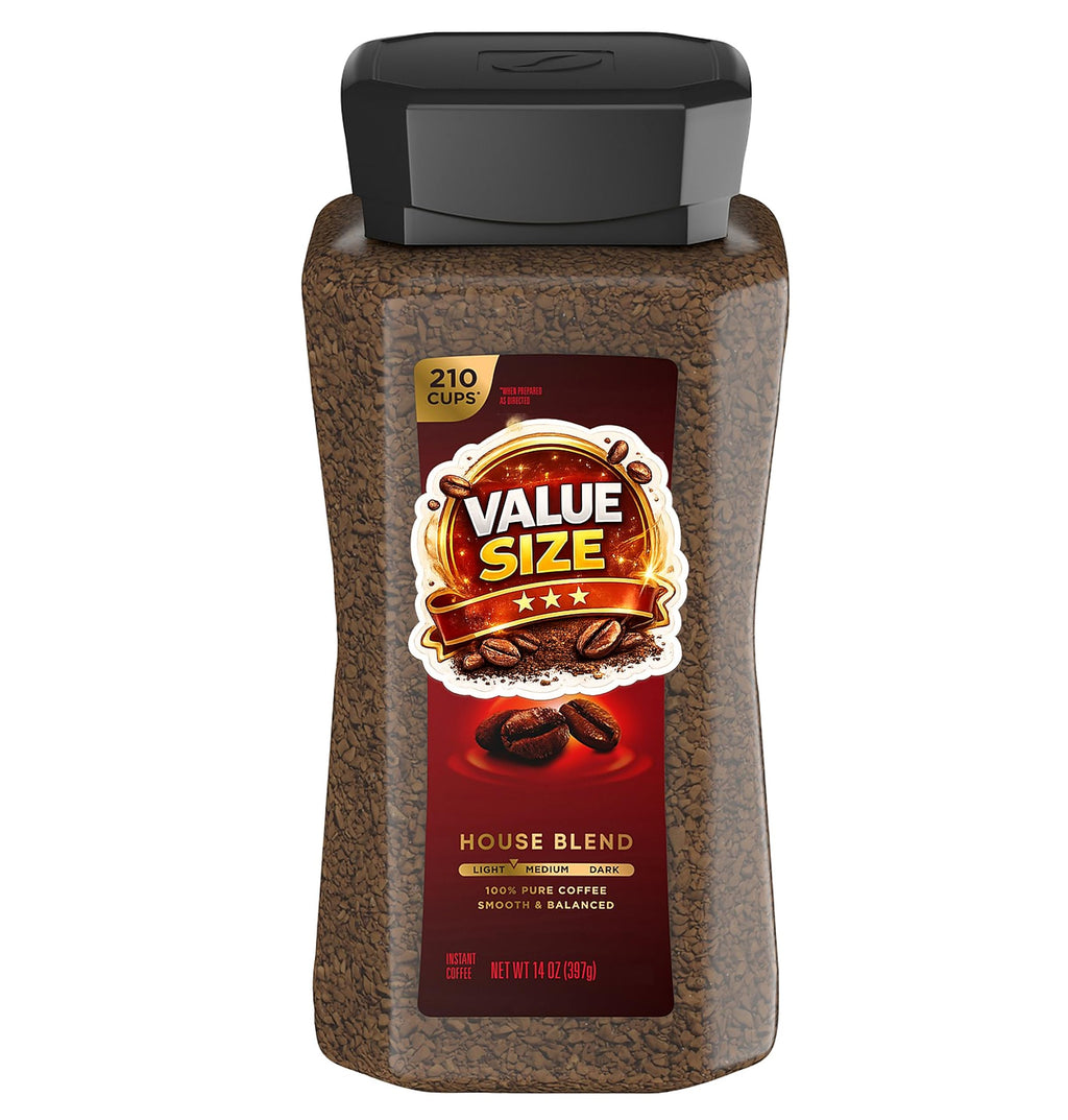 Instant Coffee 14oz Plastic Jar 2 Count Q985