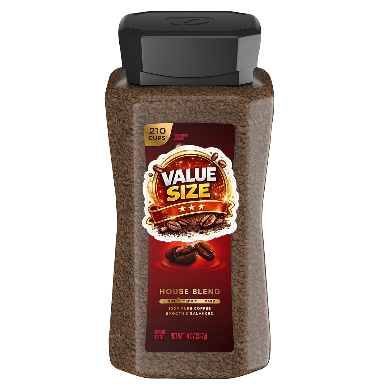 Instant Coffee 14oz Plastic Jar 2 Count Q985