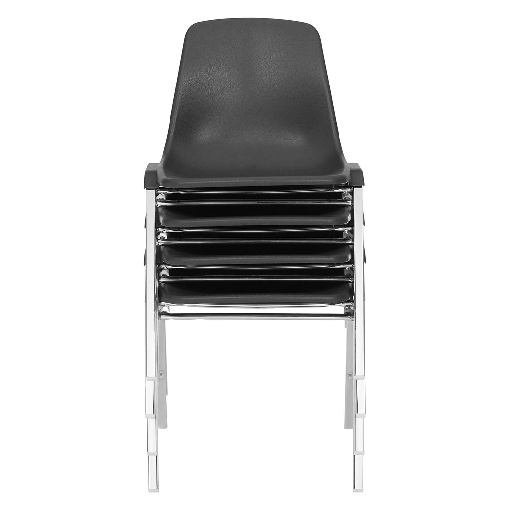 4 Pack Black Poly Shell Stacking Chair Y6179