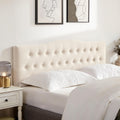 Beige Queen Size Tufted Headboard C6535