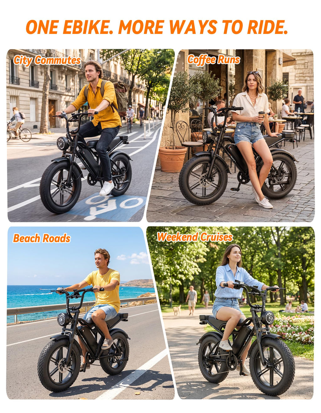 Electric Bike, 2000W Peak, Fat Tire H468391