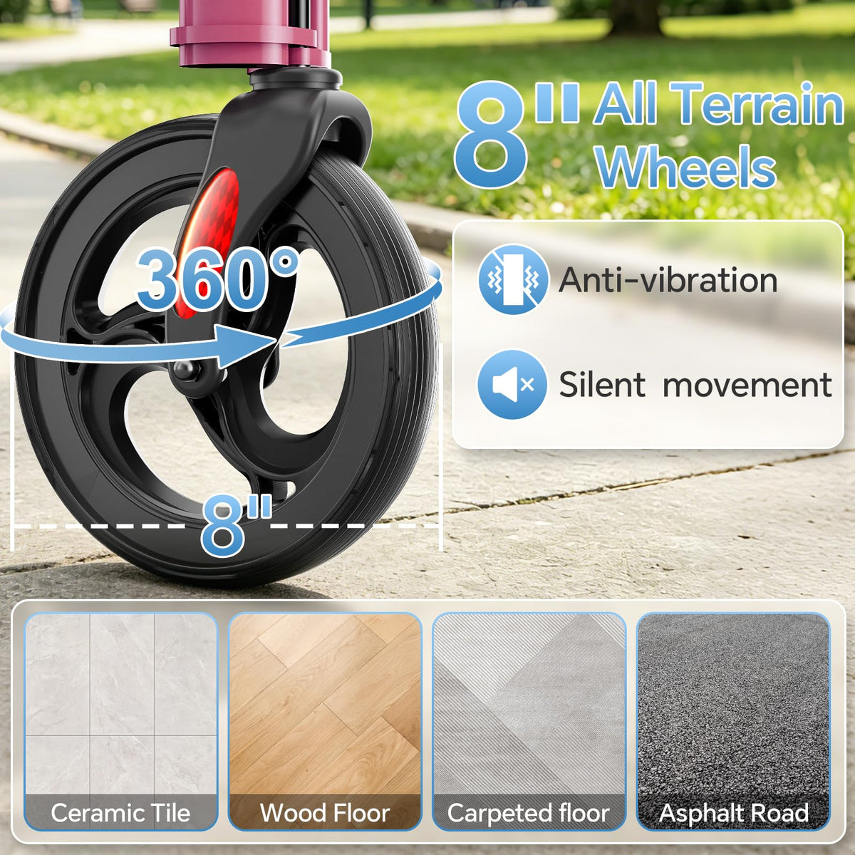 Foldable 3 Wheel Walkers Y308