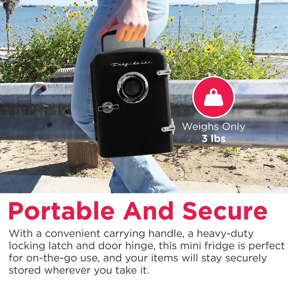 6 Can Retro Mini Portable Personal Fridge/Cooler V581