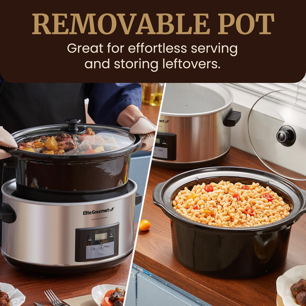 Digital 8.5 Qt Stainless Steel Slow Cooker T48000