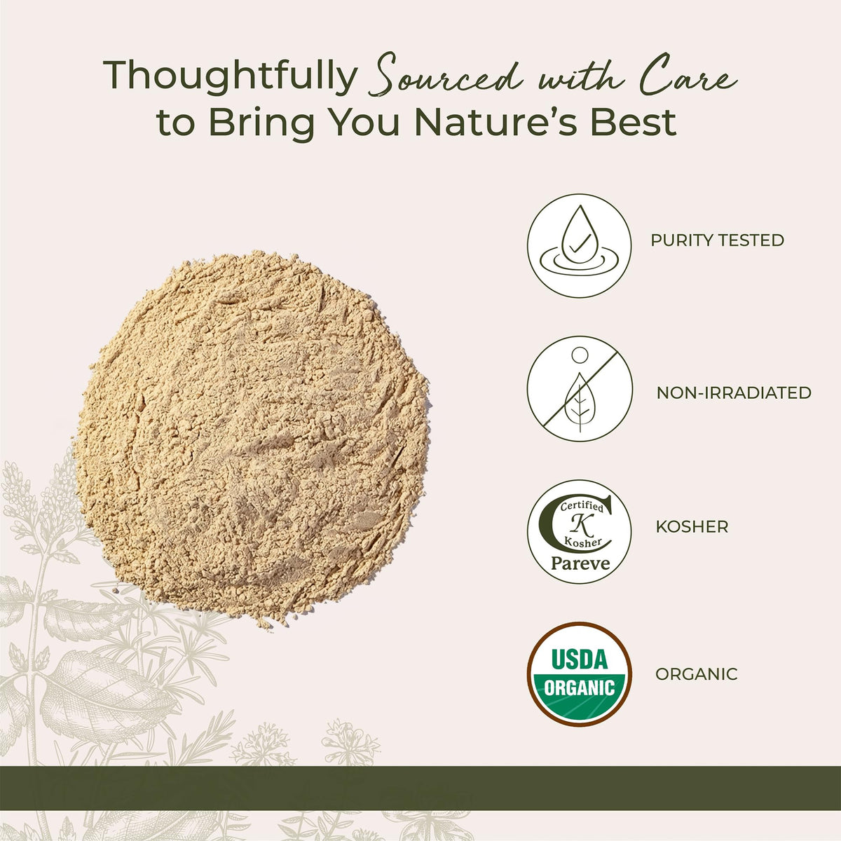 Organic Ashwagandha Root Powder 1 lb Bag U4265