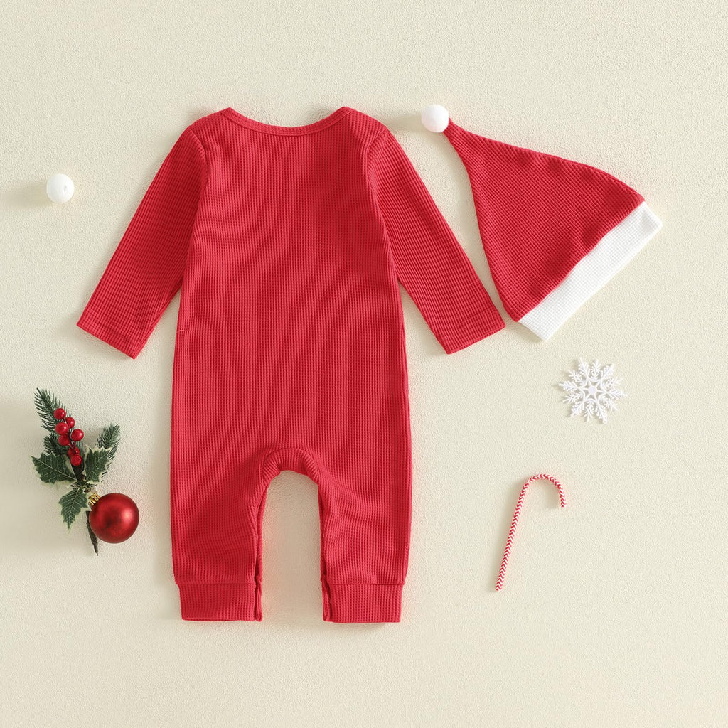 Baby Christmas Lights Romper + Santa Hat D573300