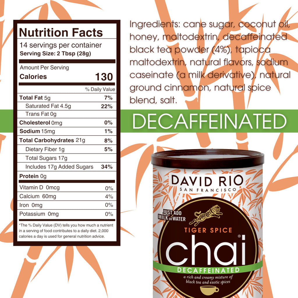 Decaffeinated Chai Tea Latte Mix, 14 Oz U4322