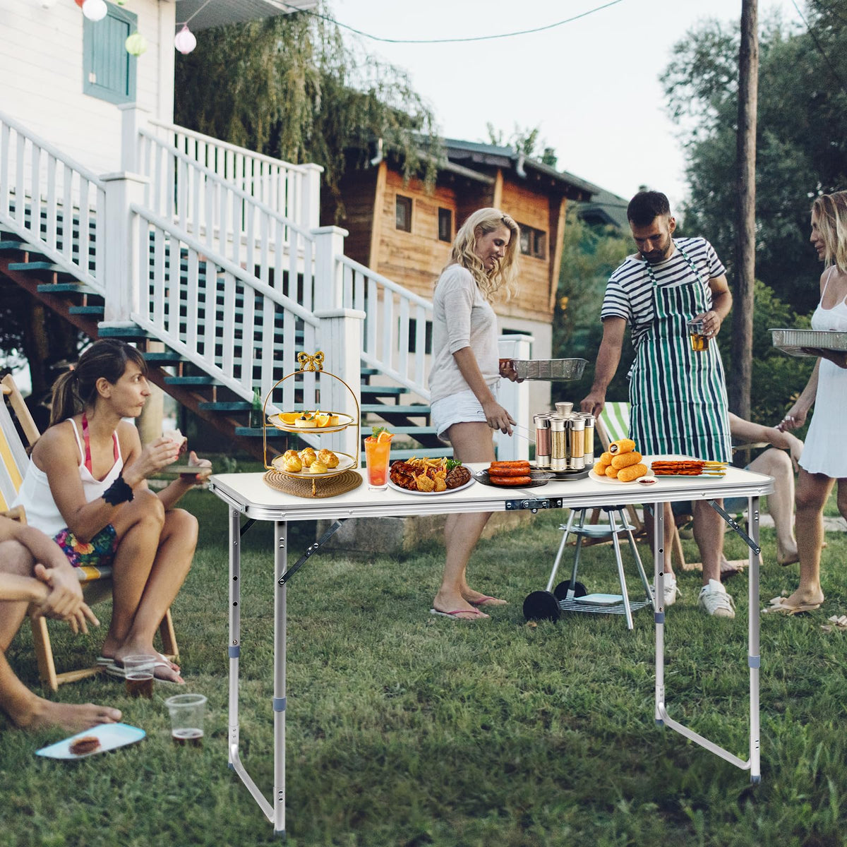 Folding Portable Camping Table White X180711