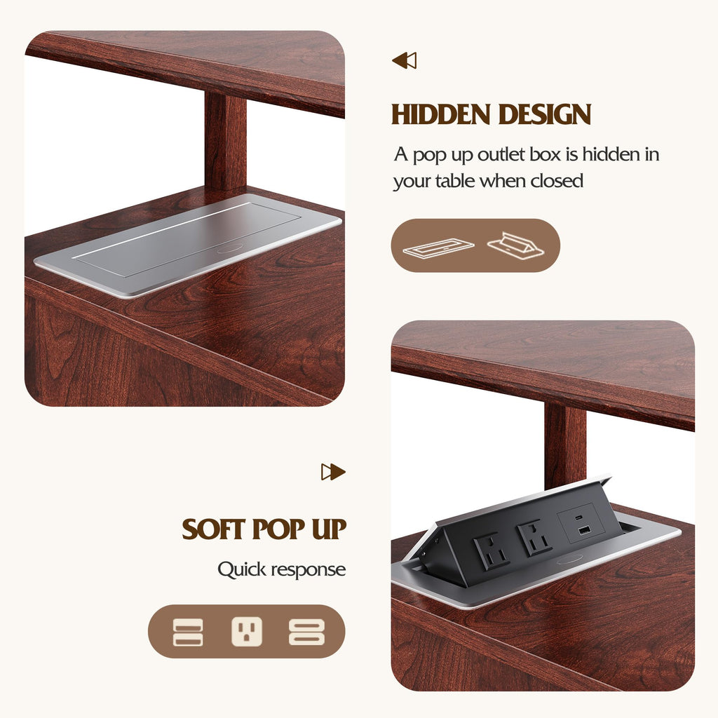 End Table with Charging Station & 2 Drawers H469343