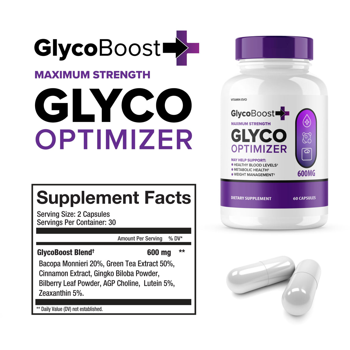 60 Capsules Glycogen Support Supplement E102189