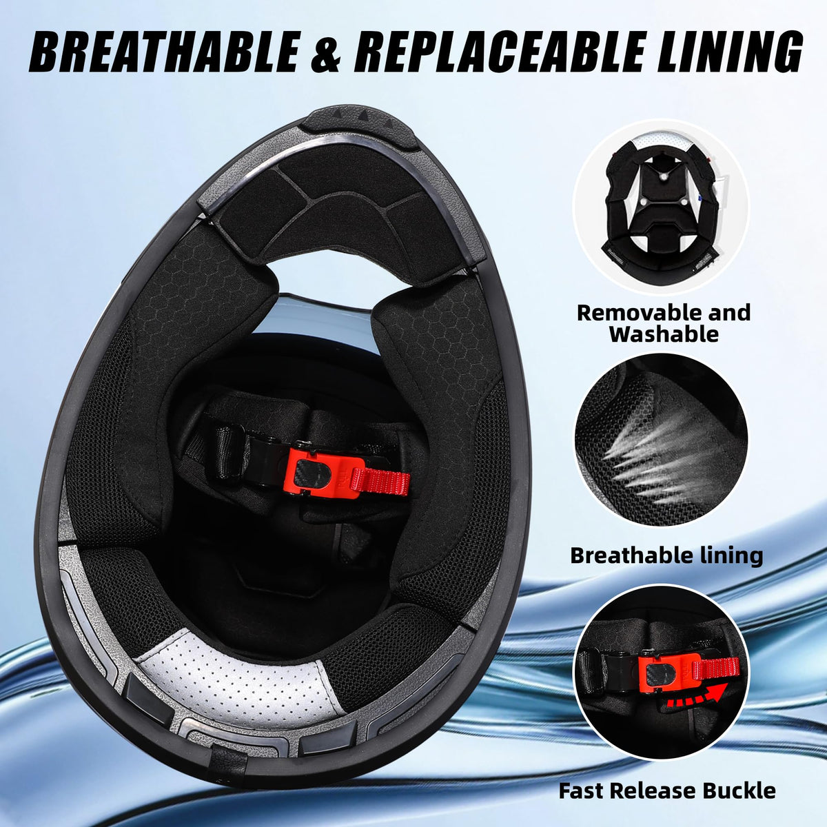 Full Face Motorcycle Helmet Dual Visor W1774
