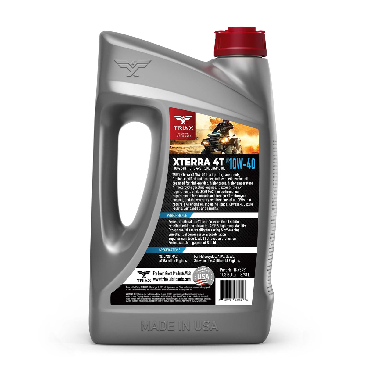 10W-40 Full Synthetic 4 Stroke Engine Oil 1 Gallon D987
