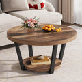 32'' Round Coffee Table with Storage B8656
