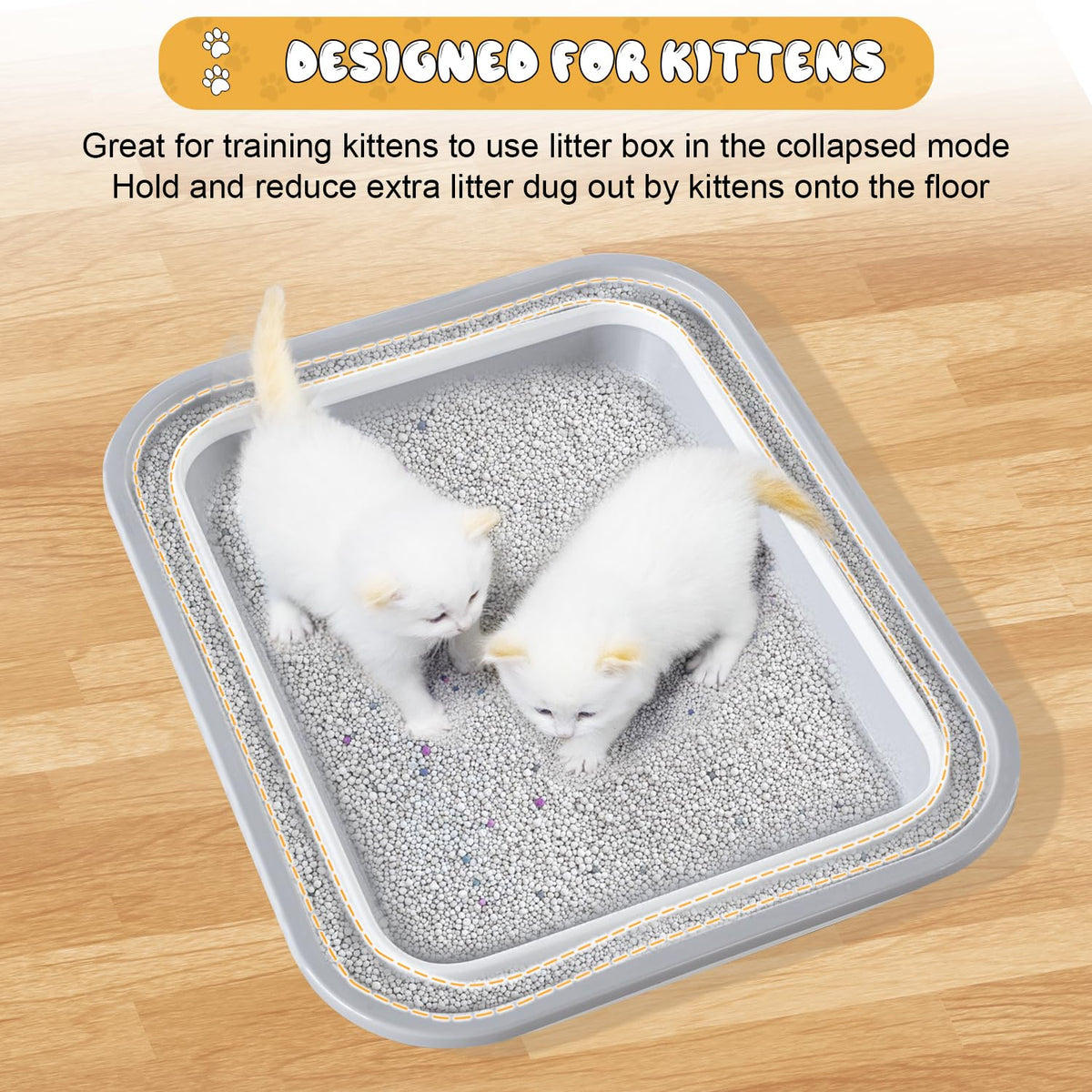 Collapsible Open Cat Litter Box W4270