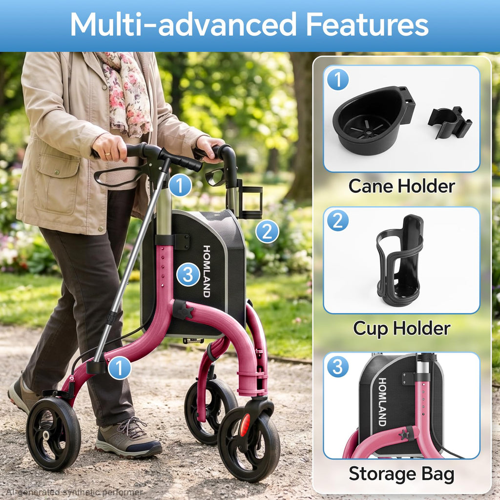Foldable 3 Wheel Walkers Y308