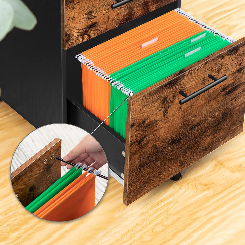 3 Drawer Wood File Cabinet Q5441