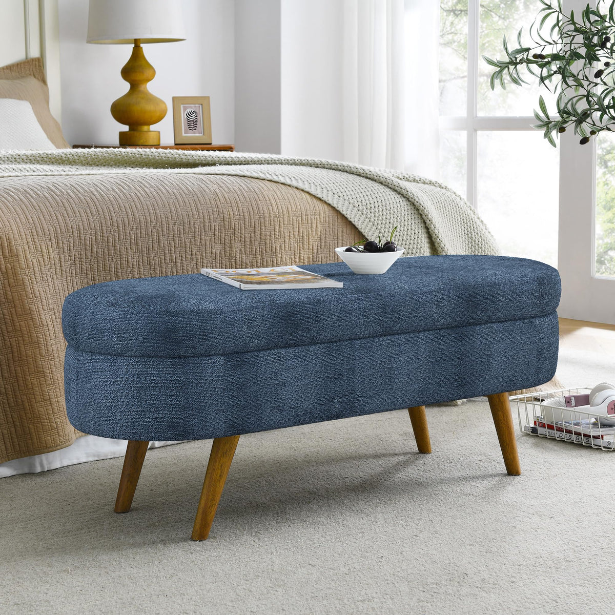 Oval Storage Bench M815