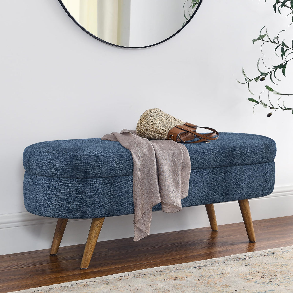 Oval Storage Bench M815