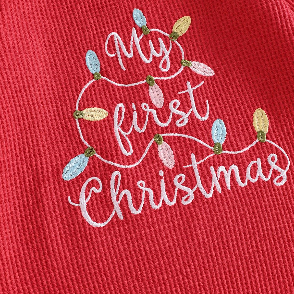 Baby Christmas Lights Romper + Santa Hat D573300