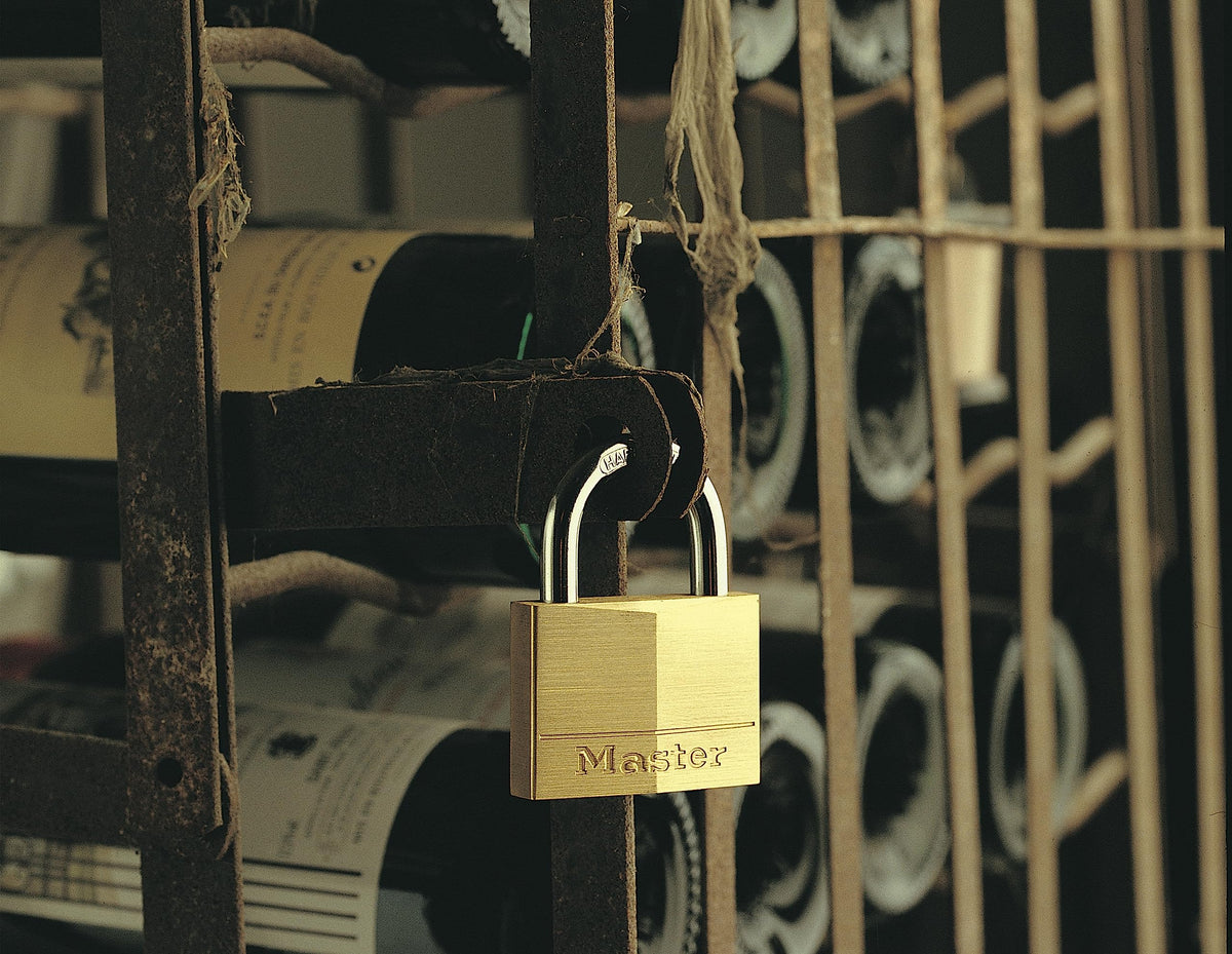 Solid Brass Padlock with Key, 4 Pack M668