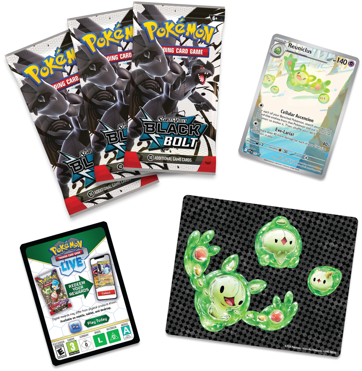 Pokemon TCG Black Bolt Tech Sticker Blister Z3785