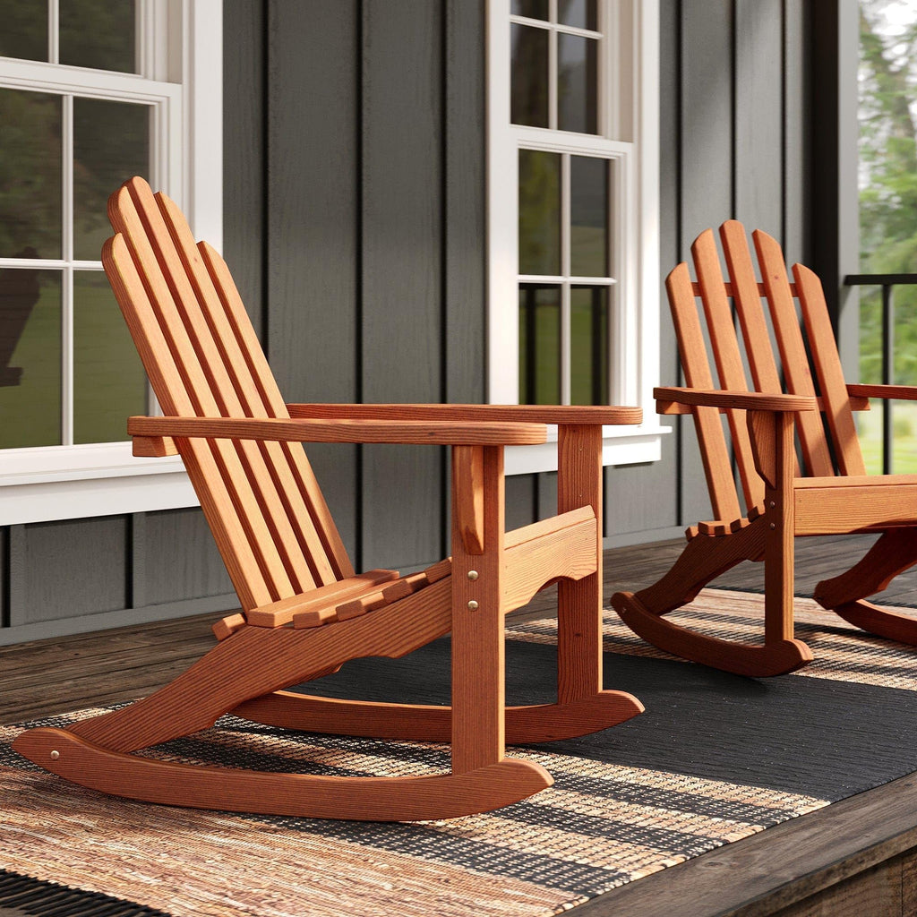 Unfinished Treated Pine Wood Outdoor Rocking Chair Z23568