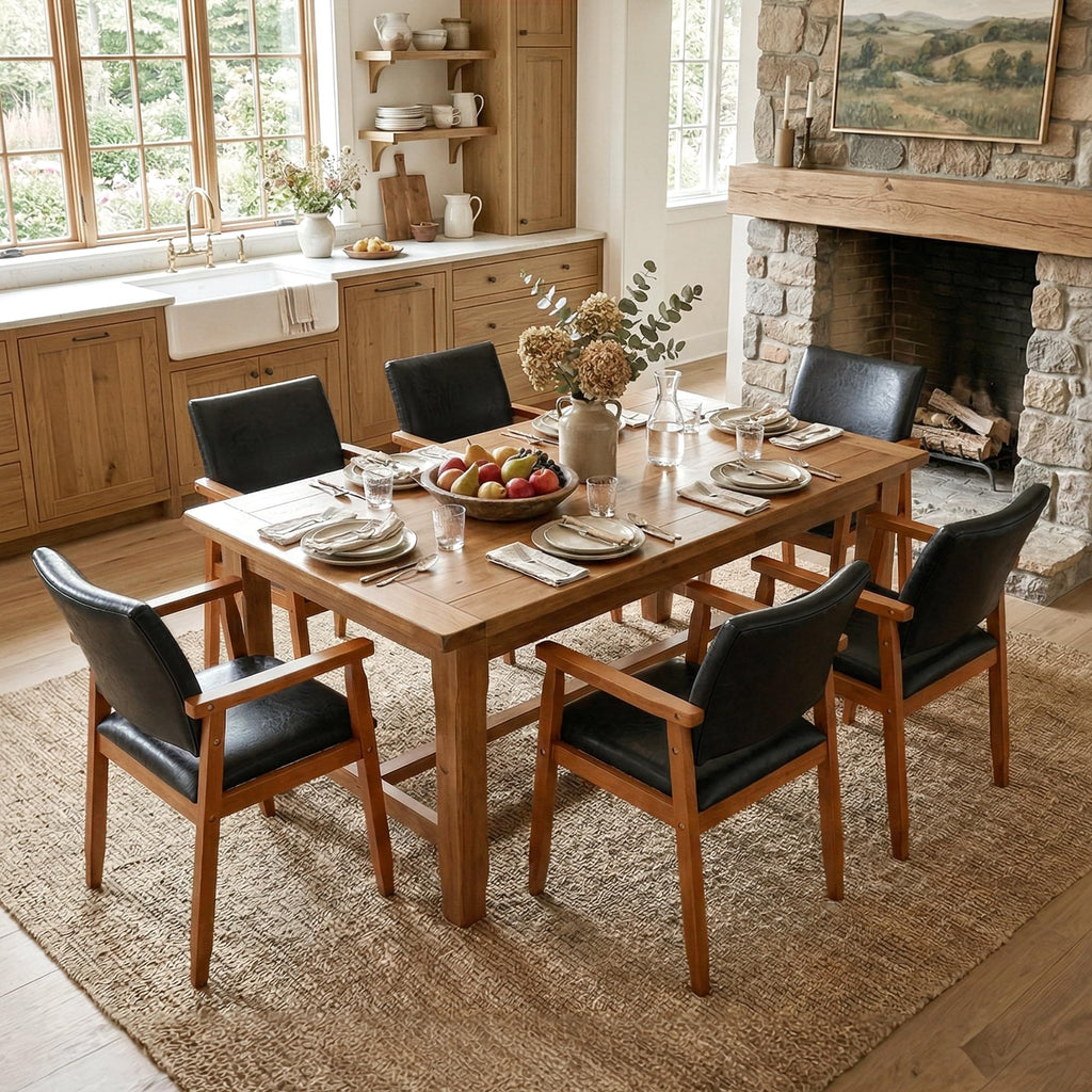 Black PU Leather Dining Chairs Set of 4 M271204